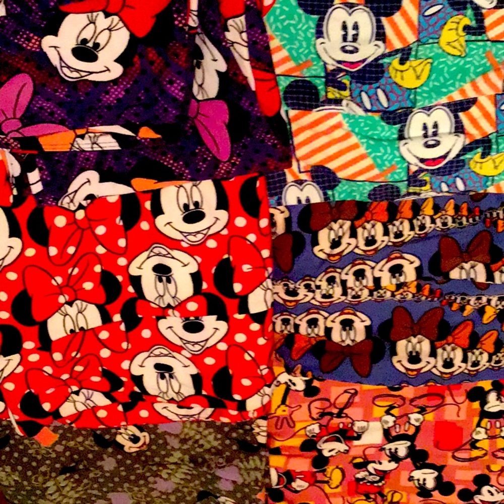 6 Pair LulaRoe Disney leggings Tall and curvy size